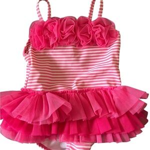 NWOT 12m Girls Pink Tutu Bathing Suit**